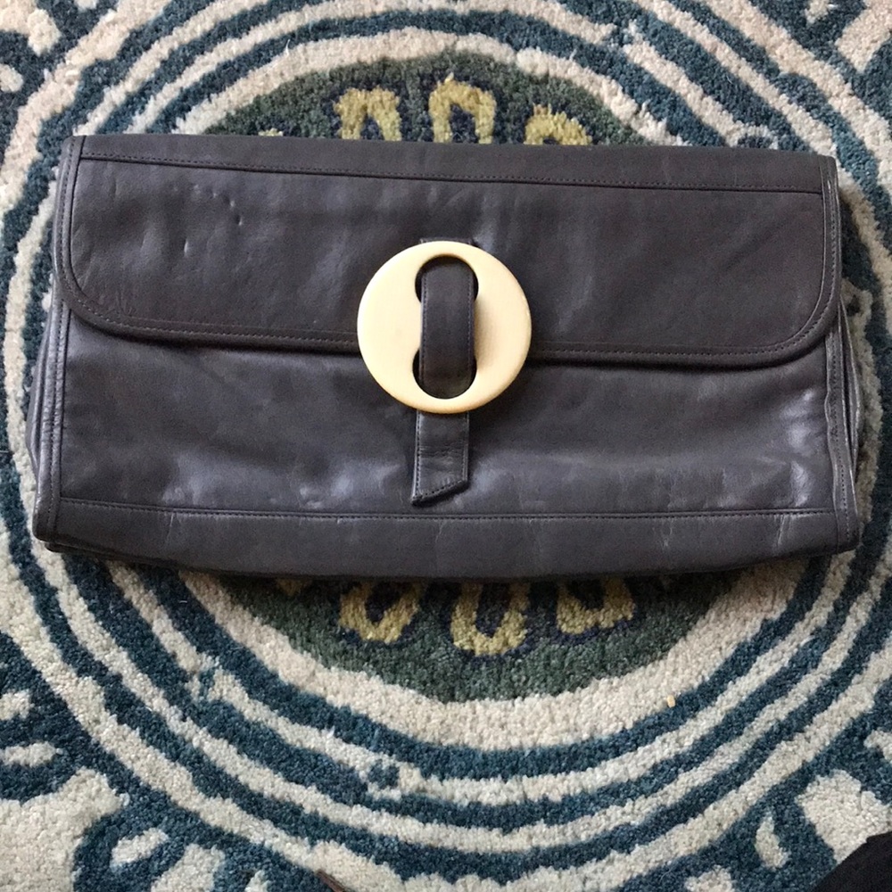 vintage Morris Moscowitz leather clutch